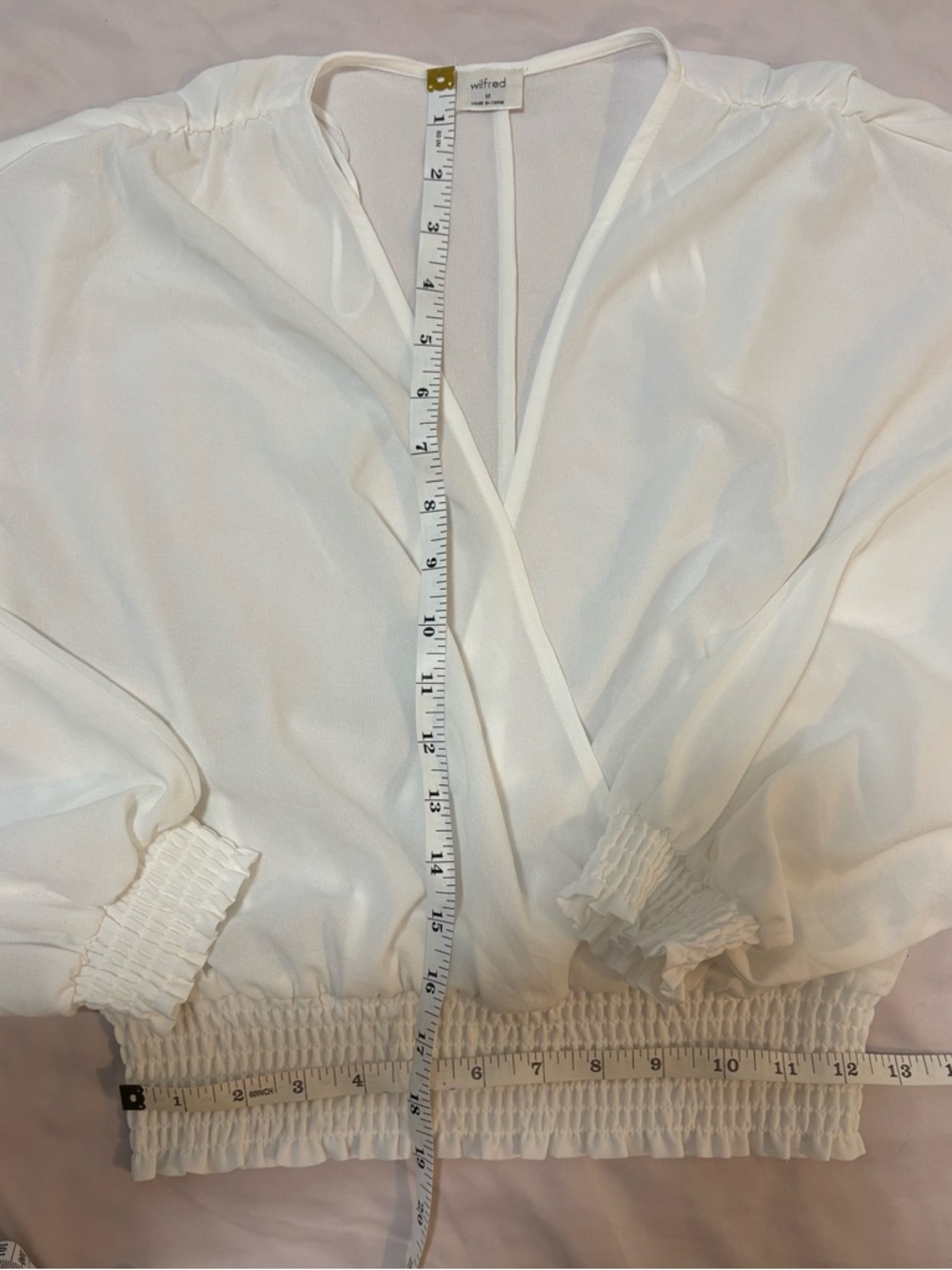 Aritzia Wilfred white wrap top - Picture 4 of 8